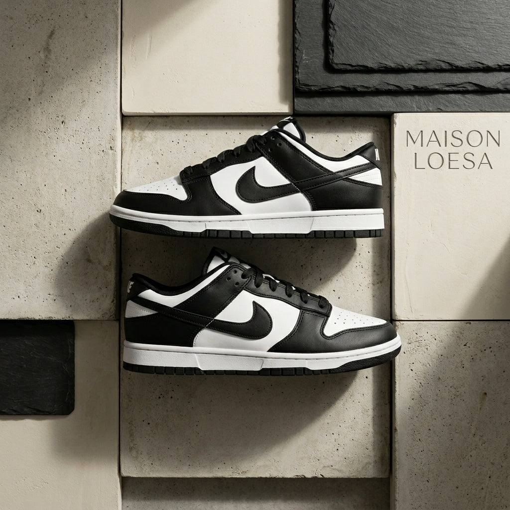 Tenis Dunk Blanco Negro